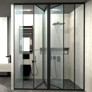 phòng tắm kính cửa trượt